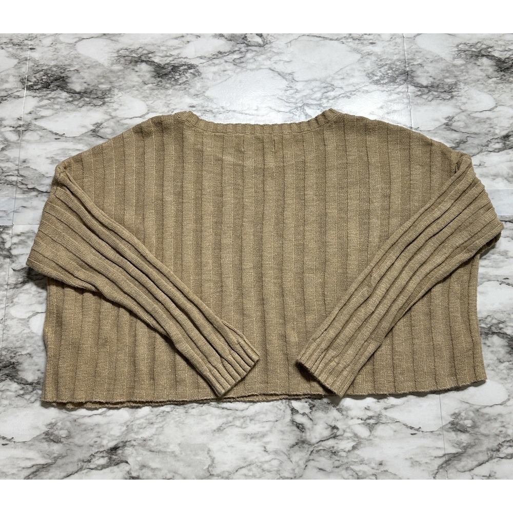 Hollister California‎ Women's Sweatshirt Size S Short Cable Knit Oversized - Picture 6 of 9